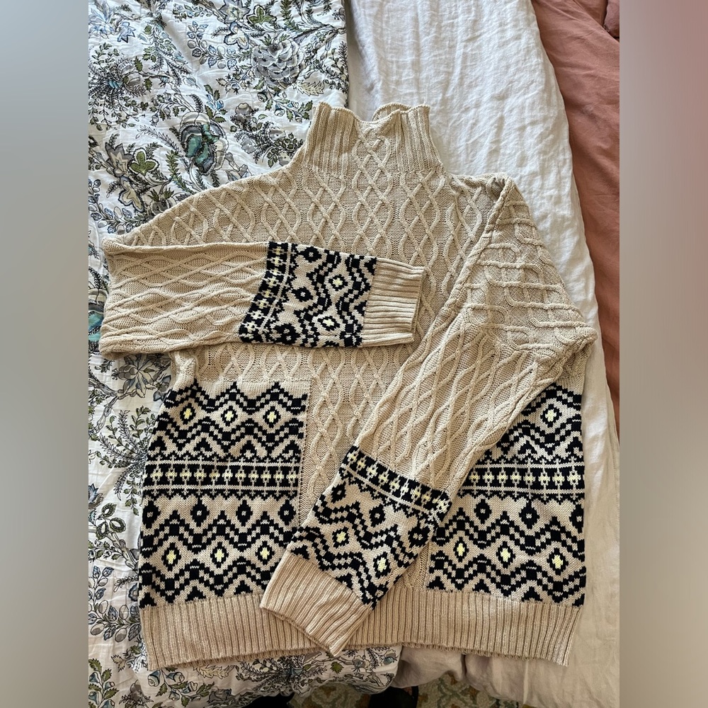 Knit Fair Isle Sweater XL size 14